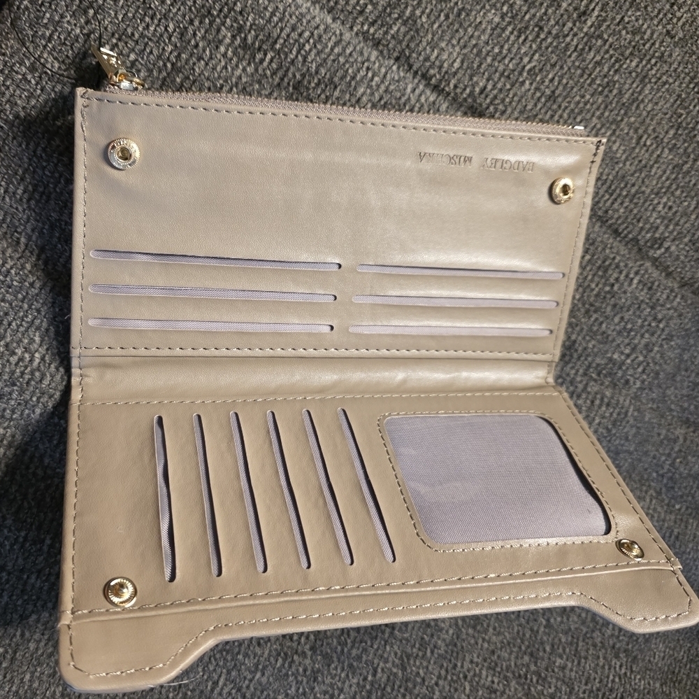 Badgley Mischka Quilted Taupe Wallet-Wristlet - Picture 4 of 5
